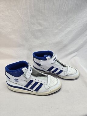Adidas Men's Size 11.5 Forum Mid White Royal Blue Shoes FY4976